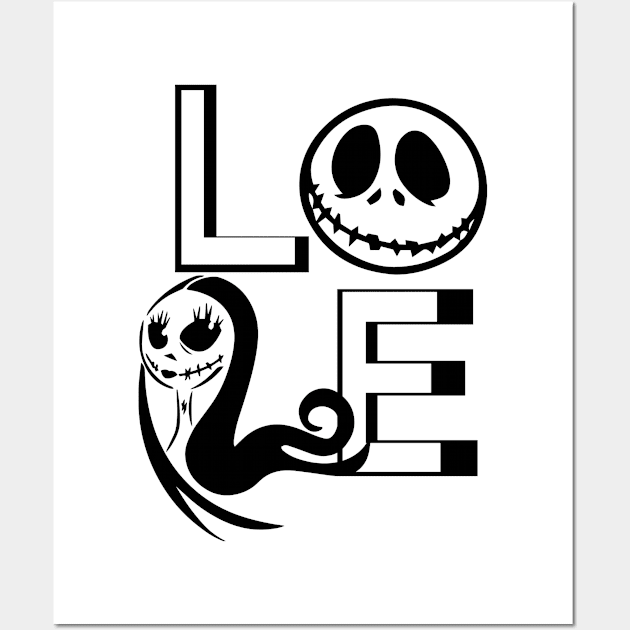 Love Jack and Sally Wall Art by beaching